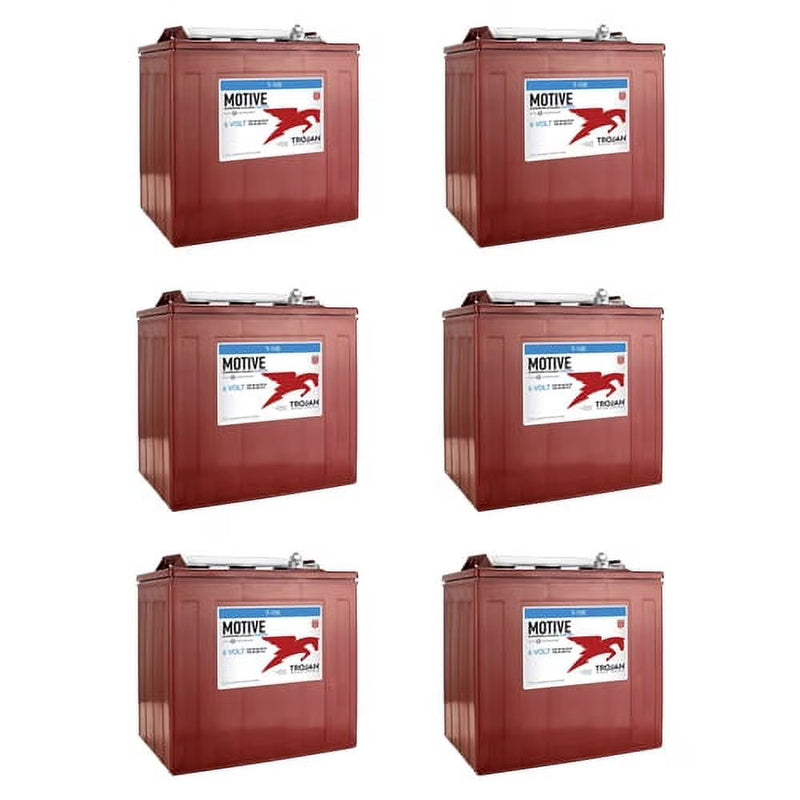 6-Volt Golf Cart Batteries, Trojan Battery 6V/225Ah T-105, 6-Pack, 36V