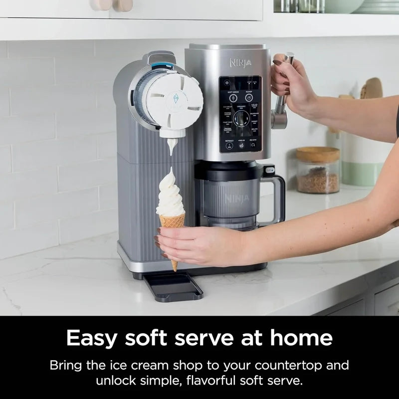 Ninja Swirl By CREAMi Ice Cream And Soft Serve Maker, Sorbet, Milkshake, Frozen Yogurt, Low Calories Program And More, 13-in-