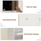 Mirror Shoe Cabinet With 6 Flip Drawers, Shoe Rack Organizer Store Ample Shoes,4 Metal Legs, Hand-Touch Flip-Out Door