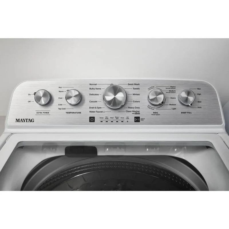 Maytag Top-Loading Washing Machine With 4.8 Cubic Foot Capacity And Extra Power Boost, White, MVW5430MW