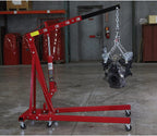 Strongway Hydraulic Engine Hoist With Load Leveler, 2-Ton Capacity, 1 In.-82 5/8 In. Lift Range