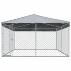 Outdoor Dog Kennel With Roof 150.4