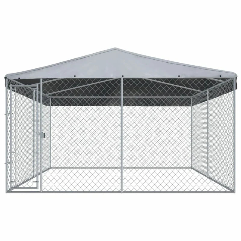 Outdoor Dog Kennel With Roof 150.4
