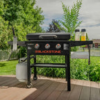 28 In. Blackstone Griddle 2080 With Hood XL Griddle Original 3-Burner Outdoor Flat Top Grill, With Blackstone Griddle