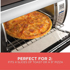 Black Decker SpaceMaker Under Counter Toaster Oven, Digital Controls, Black/Stainless Steel, Fits 9 In. Pizza Or 4 Slices