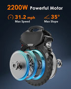 Inmotion V11 Electric Unicycle, 18 In. Self-Balancing Monowheel, Equipped With 3.35 In. Air Suspension
