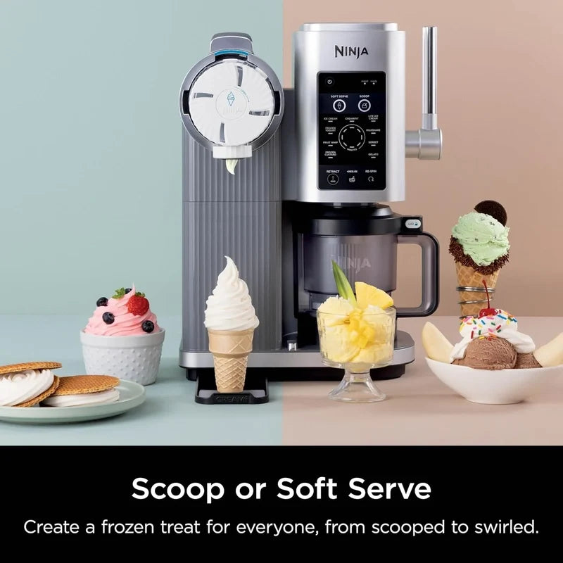 Ninja Swirl By CREAMi Ice Cream And Soft Serve Maker, Sorbet, Milkshake, Frozen Yogurt, Low Calories Program And More, 13-in-