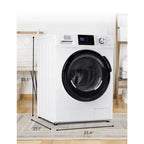Black Plus Decker 2.7 Cu. Ft. All-in-One Washer And Dryer Combo In White BCW27MW