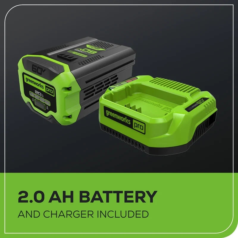 Greenworks 60V 8 In. Brushless Cordless Edger, 2.0 Ah Battery And Charger Included