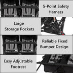 Dream On Me Volgo Twin Umbrella Stroller