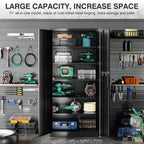 Sisesol 71 In. Metal Garage Storage Cabinet With 2 Doors