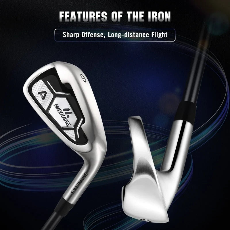 MaxKare Complete Golf Clubs Set Golf Men's Regular 13-Piece Complete Set Includes Driver, Fairway Wood, Hybrids, 6-9 Irons, P