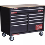 46 In. W x 24 In. D 9-Drawer Gloss Black Deep Tool Chest Mobile Workbench