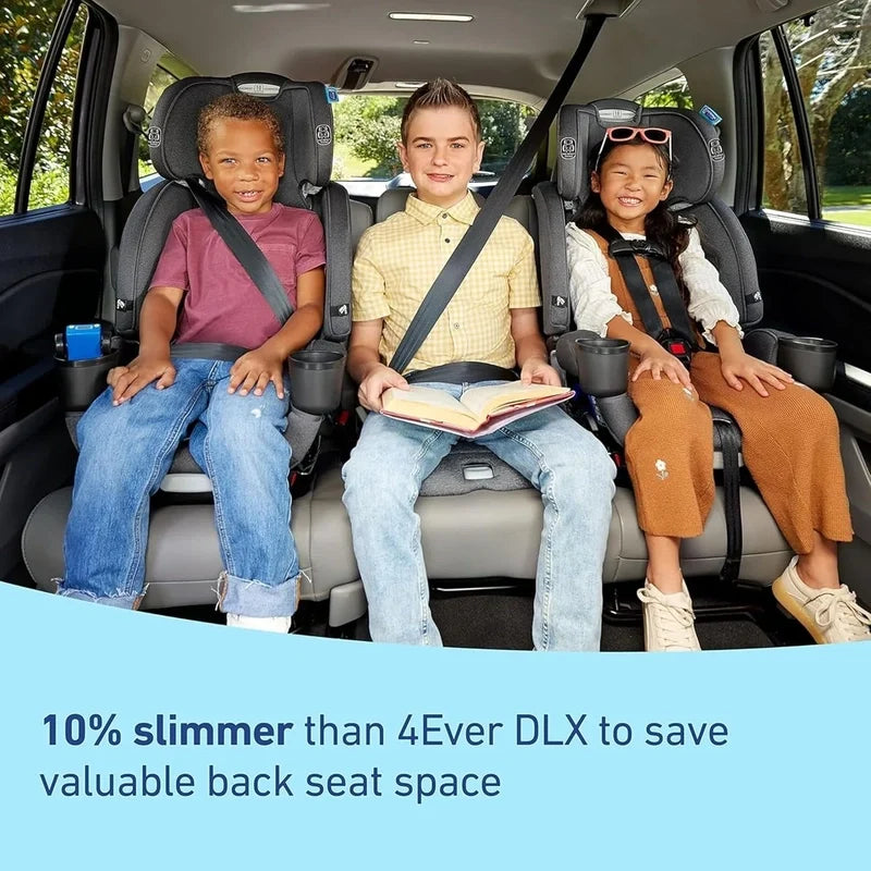 4Ever Dlx 4-in-1 Child Car Seat, Charlie, Rear-Facing, Forward-Facing And Booster Seat