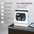 Hermitlux Countertop Dishwasher With 5-Liter Built-In Water Tank