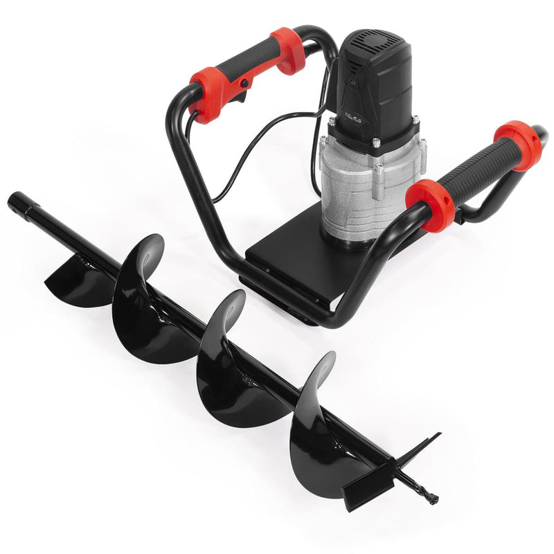 XtremepowerUS 1500W Electric Post Hole Digger With 6 In. Auger Bit, Anti Vibration Handle And Safety Lock For Soil And Fence 
