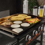 28 In. Blackstone Griddle 2080 With Hood XL Griddle Original 3-Burner Outdoor Flat Top Grill, With Blackstone Griddle
