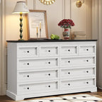 10 Drawers Dresser 55 Large Drawers Wood Dressers And Chest Of Drawers