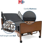 Fully Electric Hospital Bed Set, Foam Mattress, Half Side Rails