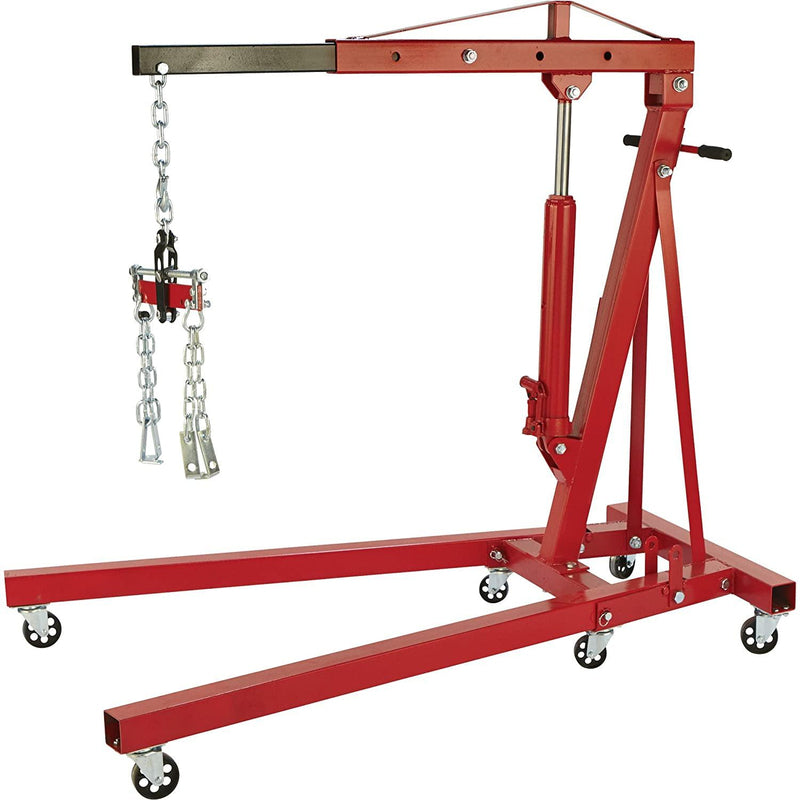 Strongway Hydraulic Engine Hoist With Load Leveler, 2-Ton Capacity, 1 In.-82 5/8 In. Lift Range
