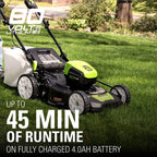 80V Battery-Powered Lawn Mower, 53 Cm, 21 In., Self-Propelled, Brushless, Greenworks