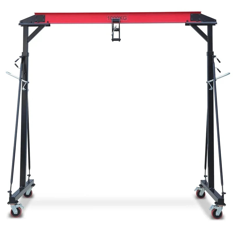 1-ton Gantry Crane, Adjustable, 2200 Lbs Lifting Capacity, Height Adjustable 96.5 In.-143.7 In, Portable Hoist For Factory