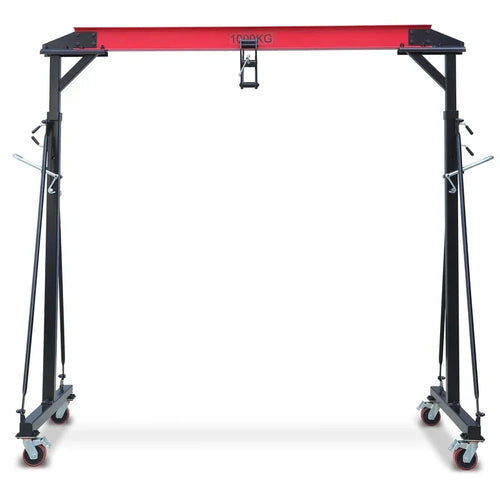 1-ton Gantry Crane, Adjustable, 2200 Lbs Lifting Capacity, Height Adjustable 96.5 In.-143.7 In, Portable Hoist For Factory