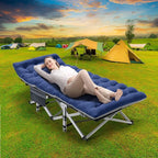 Slsy 2 Pack Folding Bed Cot With 3.3 In. 2 Sided Mattress, 75 In. 28 In. Folding Camping Cots With Carry Bag, Portable Sleepi
