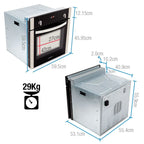 EuroChef 60cm Stainless Built-In 70L Grill 8 Function Fan Forced Electric Wall Oven