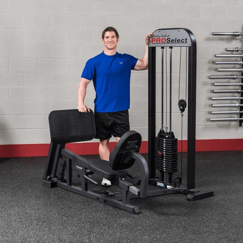 Body Solid Pro Select Leg Press Glp Stk/3 With 310 Lb Stack, Oversized Rubberized Footplate, Double Beam Design, Commercial