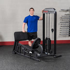 Body Solid Pro Select Leg Press Glp Stk/3 With 310 Lb Stack, Oversized Rubberized Footplate, Double Beam Design, Commercial
