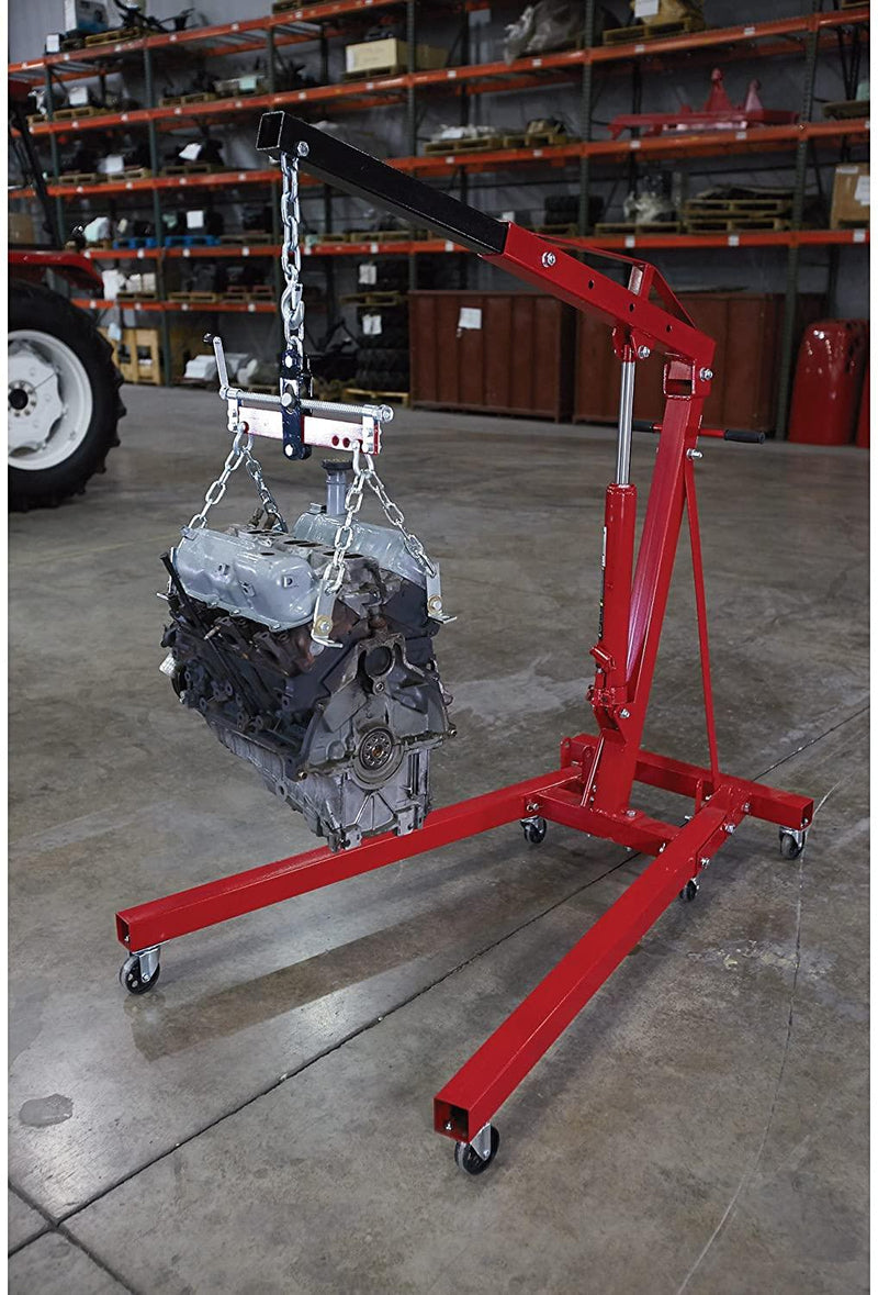 Strongway Hydraulic Engine Hoist With Load Leveler, 2-Ton Capacity, 1 In.-82 5/8 In. Lift Range