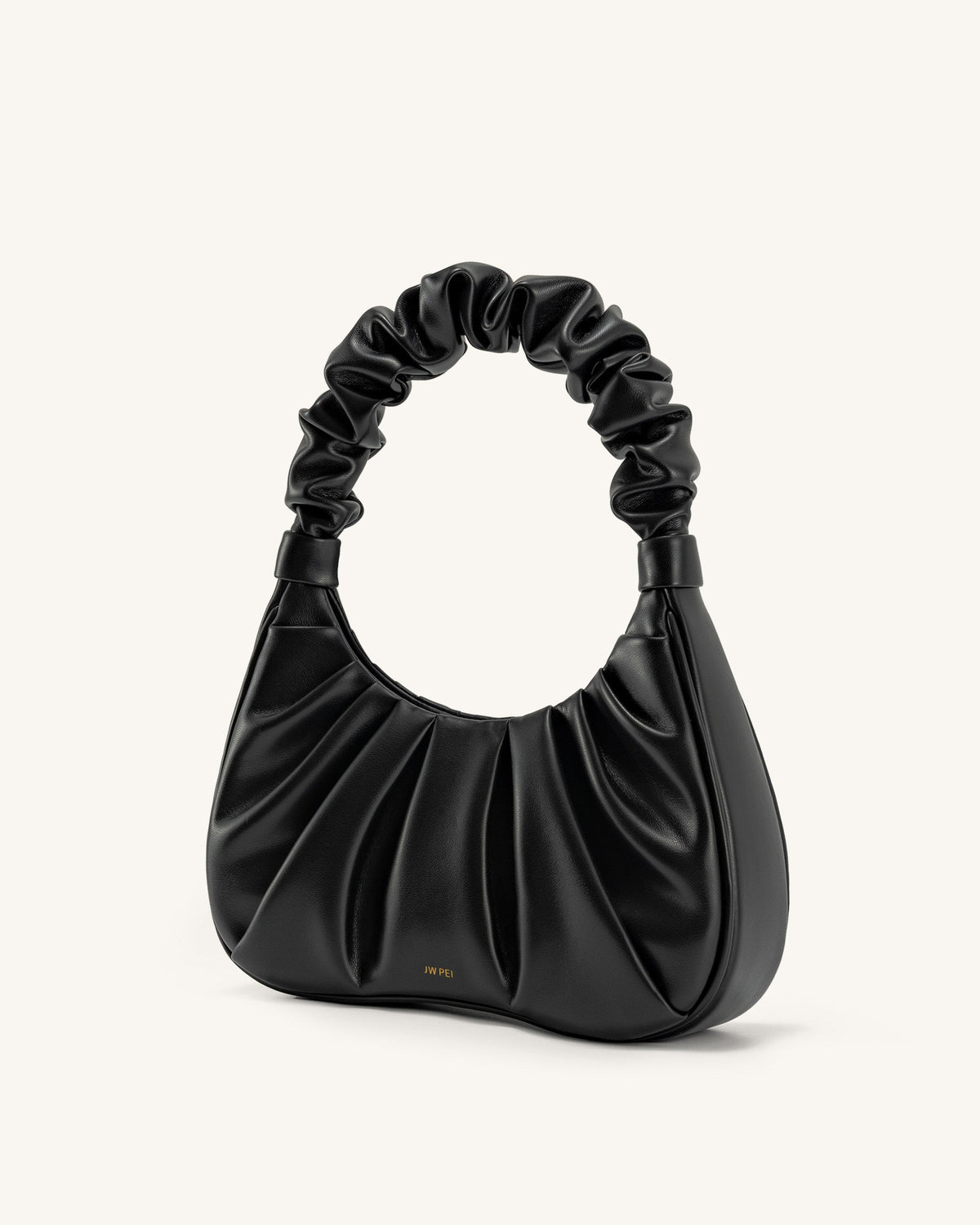 Gabbi Ruched Hobo Handbag - Black - image 3