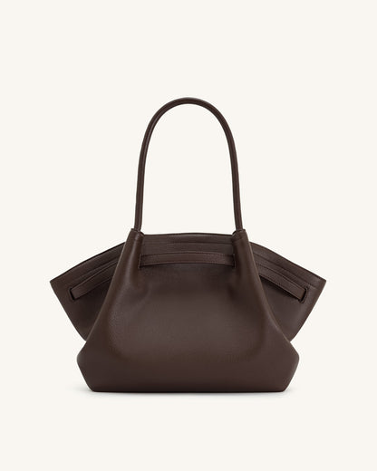 Hana Medium Tote Bag - Dark Brown - image 5