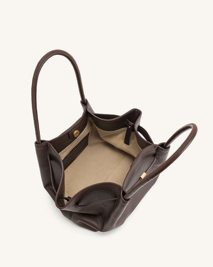 Hana Medium Tote Bag - Dark Brown - image 6