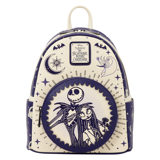 The Nightmare Before Christmas Jack Skellington and Sally Night Sky Mini Backpack