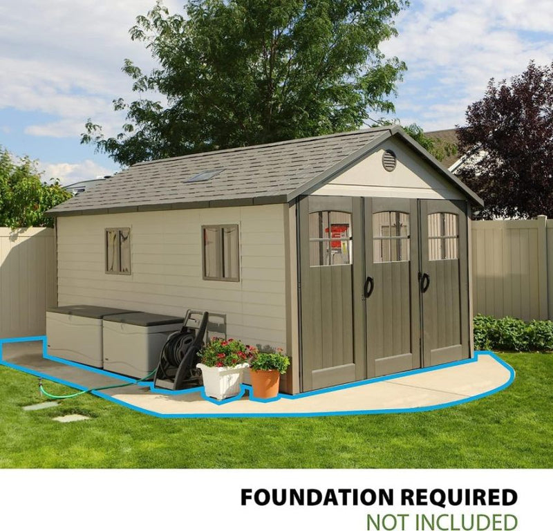 Lifespan 11 x 18.5 Ft. Outdoor Storage Shed, 11 x 18.5, Desert Sand