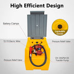 TECSPACE 58 Gallon Gasoline Tank, Portable Fuel Tank With 12V Electric Fuel Transfer Pump