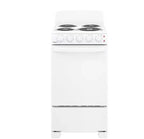 20-inch Electric Oven With 4 Cooking Zones, Freestanding, In White