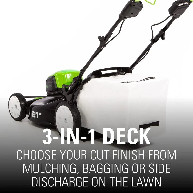 80V Battery-Powered Lawn Mower, 53 Cm, 21 In., Self-Propelled, Brushless, Greenworks