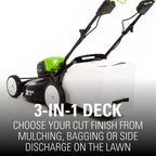 80V Battery-Powered Lawn Mower, 53 Cm, 21 In., Self-Propelled, Brushless, Greenworks