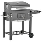 Outsunny Charcoal Bbq Grill, Outdoor Portable Cooker, Gray