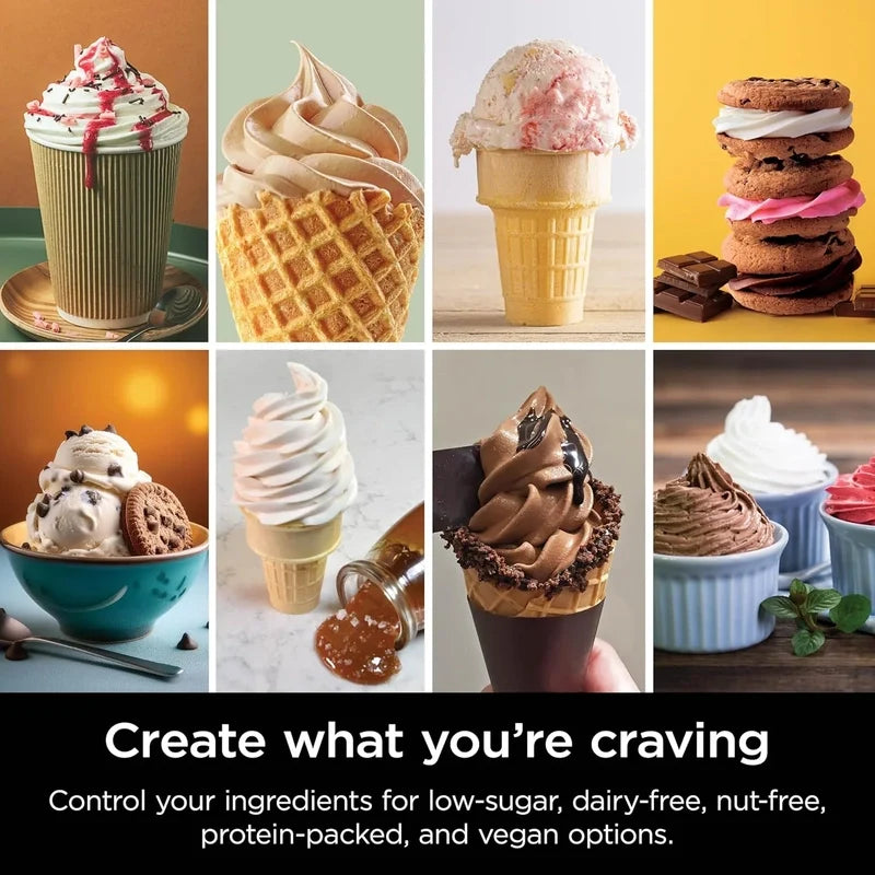 Ninja Swirl By CREAMi Ice Cream And Soft Serve Maker, Sorbet, Milkshake, Frozen Yogurt, Low Calories Program And More, 13-in-
