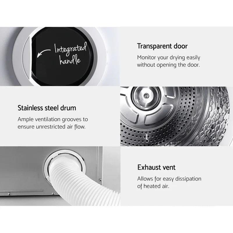 Devanti 7kg Vented Tumble Dryer, White