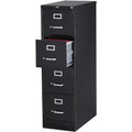 Staples 4-Drawer File Cabinet, Lockable, Black, 25 In.D x 15 In.W