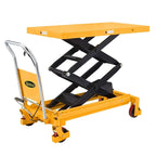 Hydraulic Lifting Table Trolley, Load Capacity 350 Kg, Maximum Height 130 Cm, Double Scissor Lift Table With Safety Device An
