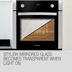 EuroChef 60cm Stainless Built-In 70L Grill 8 Function Fan Forced Electric Wall Oven