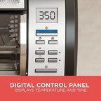 Black Decker SpaceMaker Under Counter Toaster Oven, Digital Controls, Black/Stainless Steel, Fits 9 In. Pizza Or 4 Slices