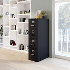 Staples 4-Drawer File Cabinet, Lockable, Black, 25 In.D x 15 In.W