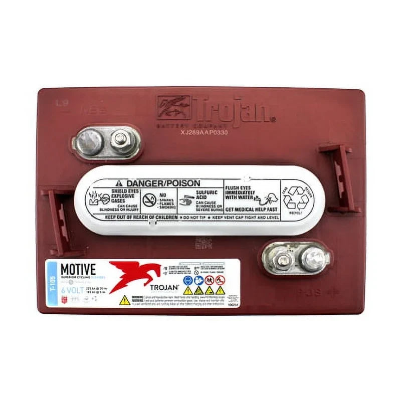 6-Volt Golf Cart Batteries, Trojan Battery 6V/225Ah T-105, 6-Pack, 36V